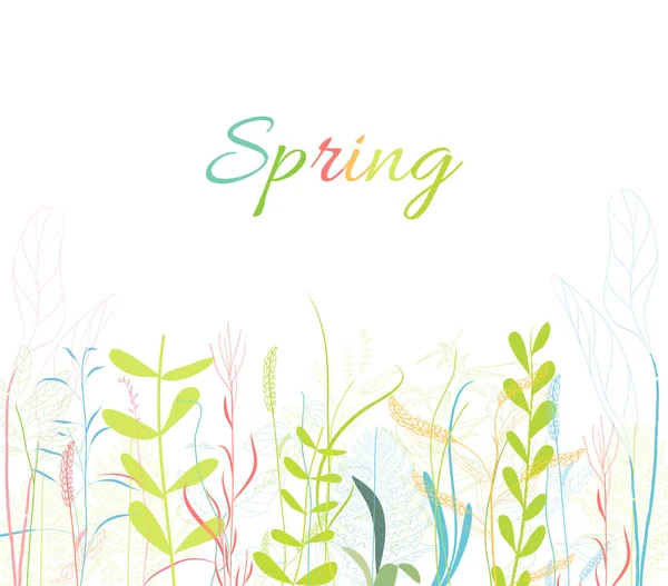 春天的花香花背景 — 图库矢量图片