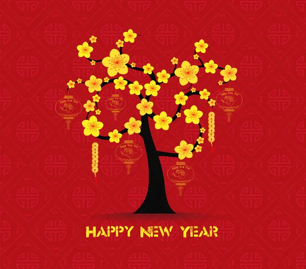 Çin Yeni Yılı kutlamaları için ağaç tasarım