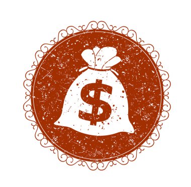 Vintage işareti para ile