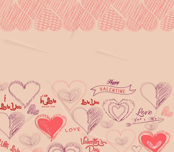 Invitation de mariage, carte pour la Saint Valentin — Image vectorielle