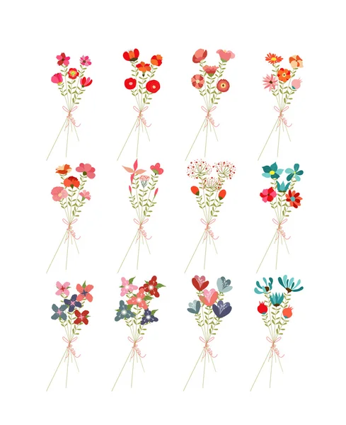 花の花束をクリップアートします。 — ストックベクタ