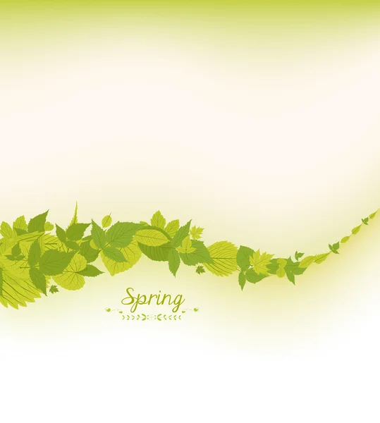 Spring falling leaves background — Stock Vector