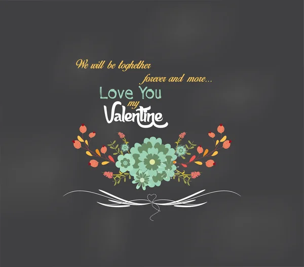 Saint Valentin Romantique floral — Image vectorielle