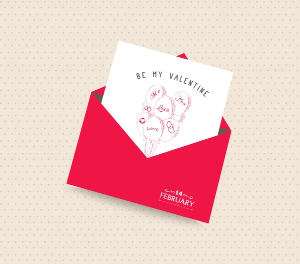 Будь моєю вітальною листівкою на день Святого Валентина — стоковий вектор
