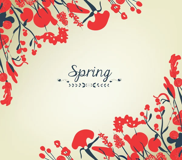 Happy spring flower vintage — Stock Vector