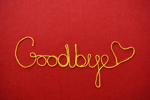 Goodbye ribbon greeting — Stock Photo, Image
