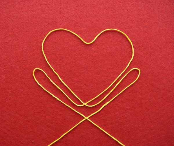 Heart made from wire — Stock Photo, Image