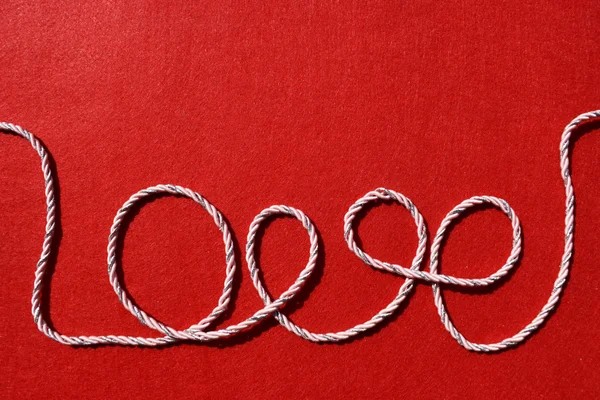 Love ribbon greeting — Stock Photo, Image