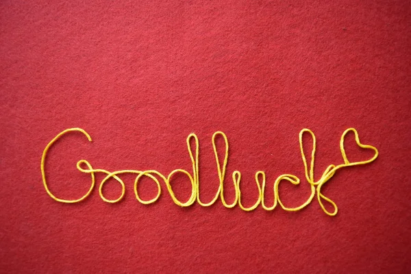 Good luck ribbon greeting card — Stock Photo, Image