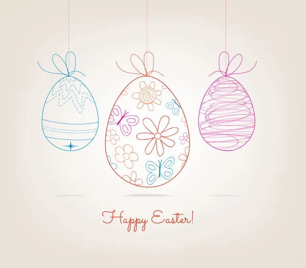 Ouă ornamentală doodle easter — Vector de stoc