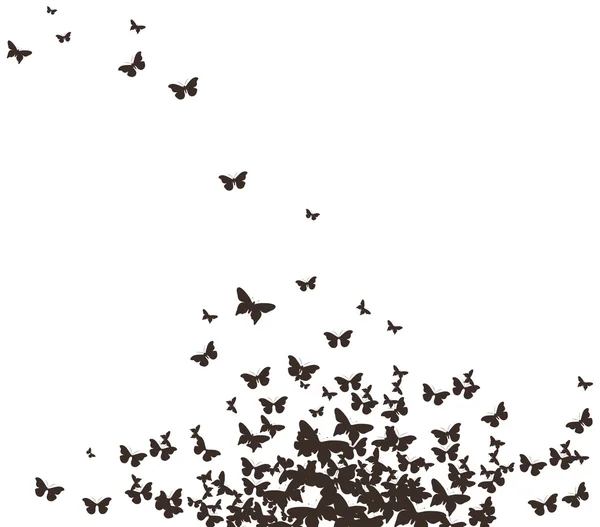 Silhouette design papillons — Image vectorielle