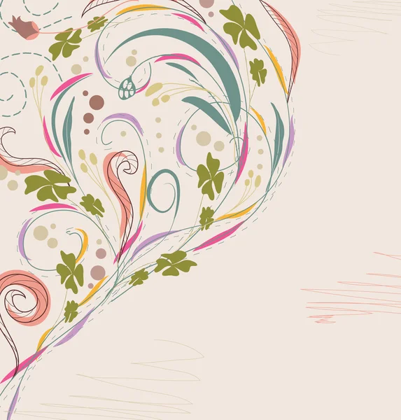 Çiçek vintage doodle — Stok Vektör
