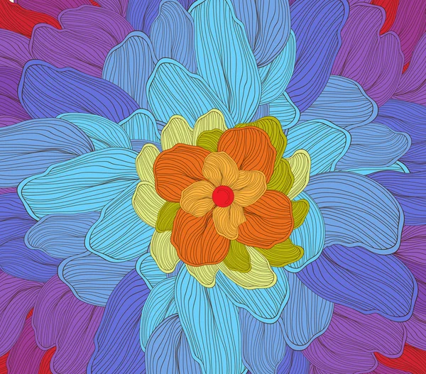 Doodle florals kunst achtergrond — Stockvector