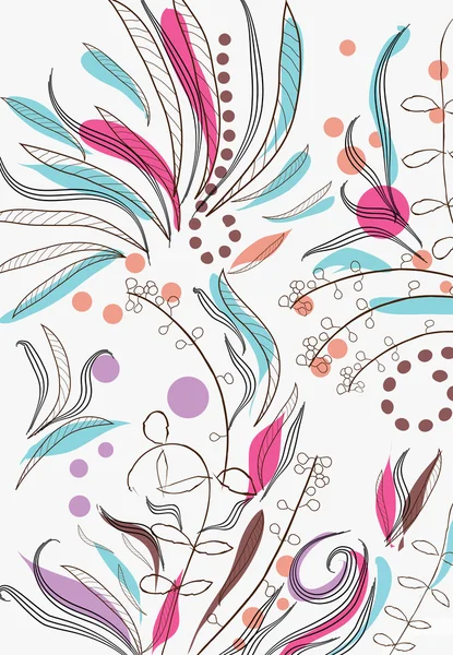 Doodle цветочный винтаж — стоковый вектор
