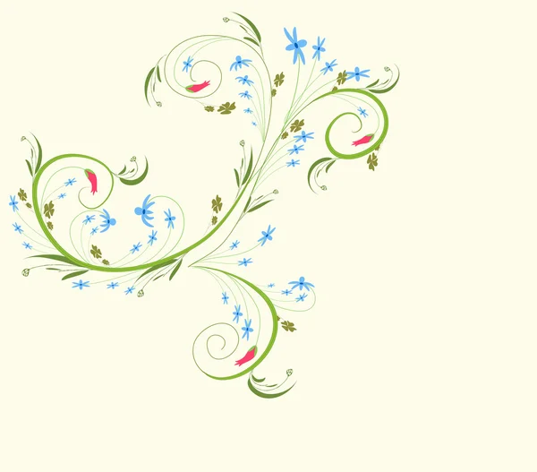 Floral doodle background — Stock Vector