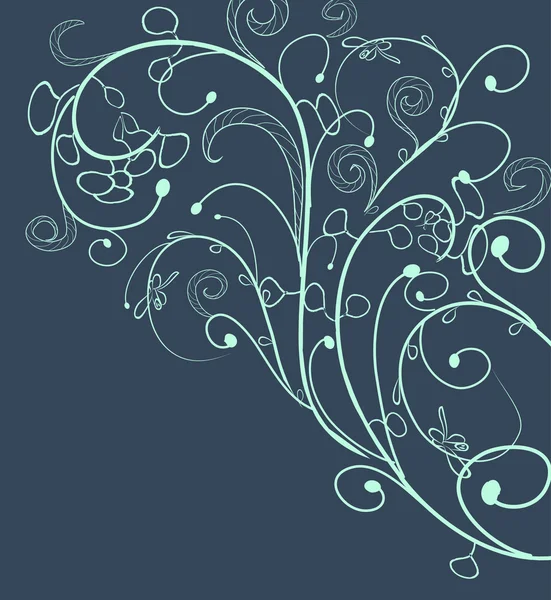 Floral doodle, floral textuur — Stockvector