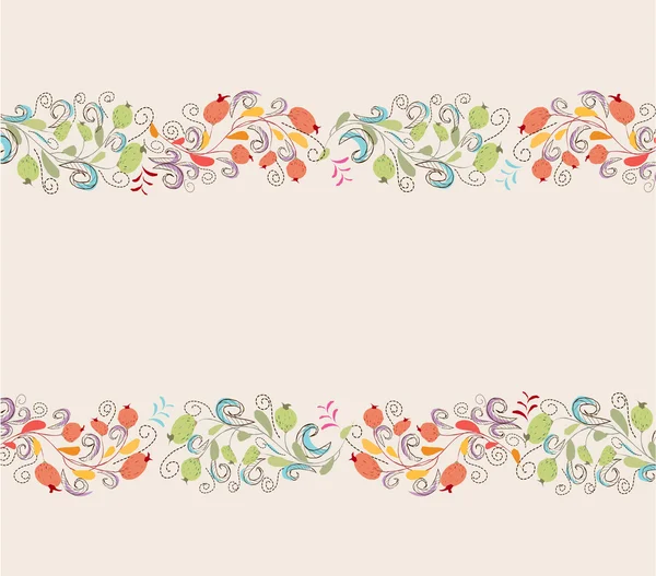 Blommig doodle ram — Stock vektor