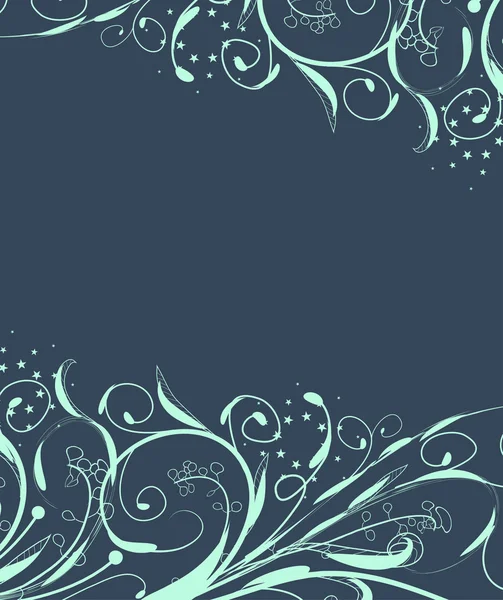 Doodle floral, textura floral — Vetor de Stock