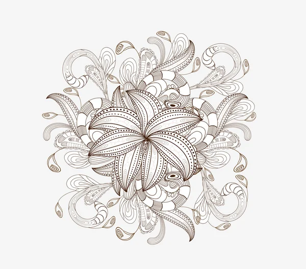 Hand Drawn doodle floral achtergrond — Stockvector