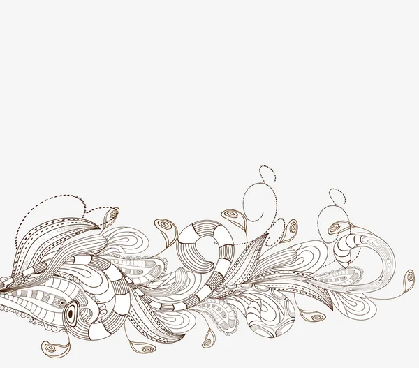 Hand Drawn doodle floral background — Stock Vector