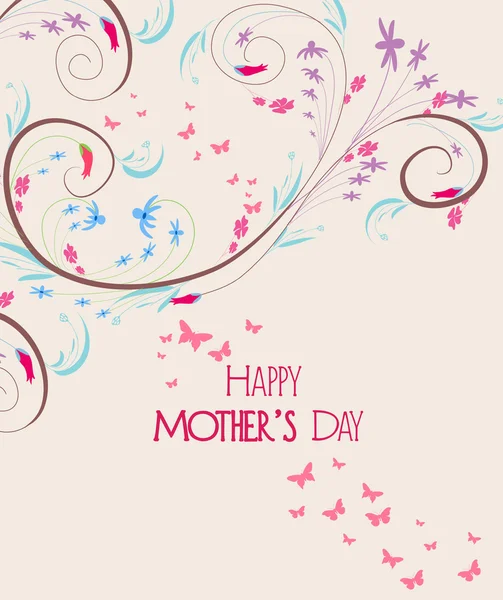 Szczęśliwego Dnia Matki kartka z życzeniami — Wektor stockowy
