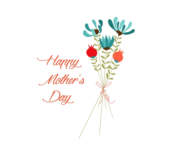 Μητέρες ημέρα χαριτωμένο μπουκέτο λουλούδια — Διανυσματικό Αρχείο