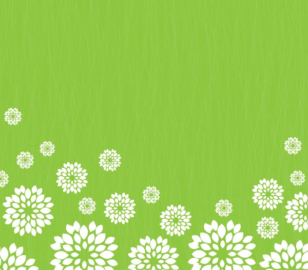 Vår blommor på grön bakgrund — Stock vektor