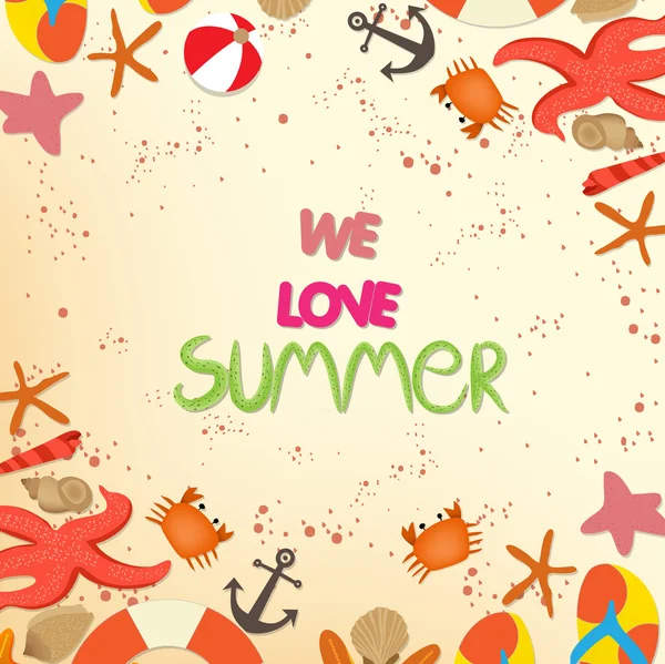 Milujeme léto — Stockový vektor