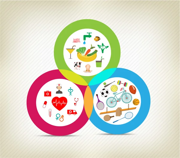 Healthy lifestyles icons — Stock Vector