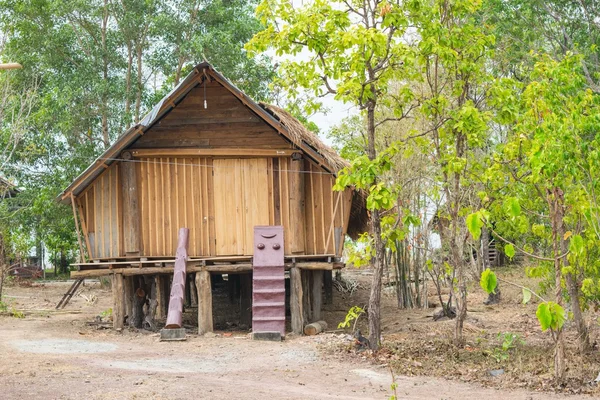 Altsteinzeitliche Reetdachhütte — Stockfoto