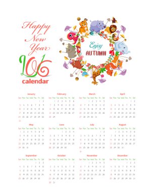 mutlu yeni yıl takvimi