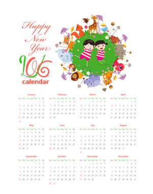 mutlu yeni yıl takvimi