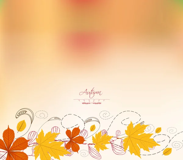 Autumn frame with leaves — Stock Vector