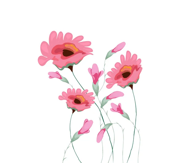 Dipinti ad acquerello di fiori — Vettoriale Stock