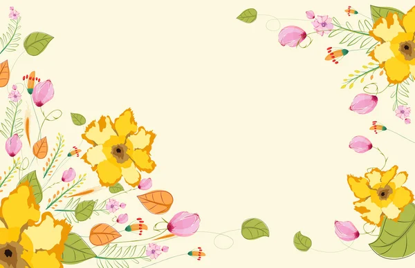 Carte au design floral — Image vectorielle