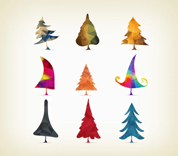 幾何学的なクリスマス ツリー — ストックベクタ
