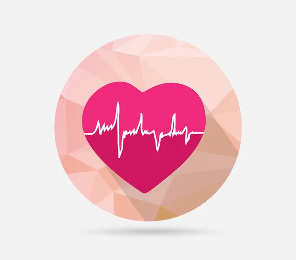 Heart flat icon — Stock Vector