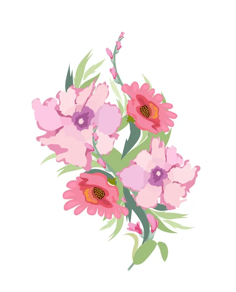 水彩菊の花束 — ストックベクタ