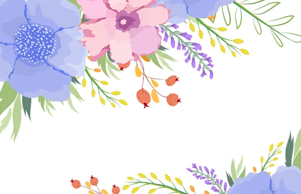 Aquarelle Fleurs Arrière plan — Image vectorielle