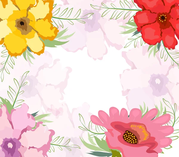 Acuarela flores fondo — Archivo Imágenes Vectoriales