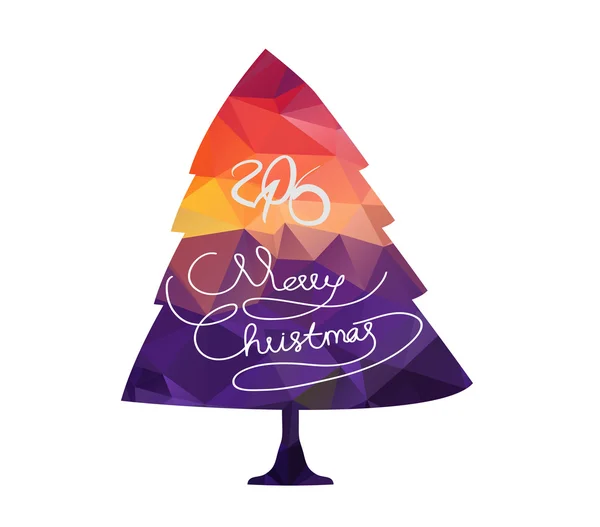 Šťastný nový rok a veselé vánoční strom — Stockový vektor