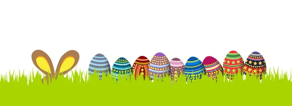 Joyeux Pâques. Bannière de printemps — Image vectorielle