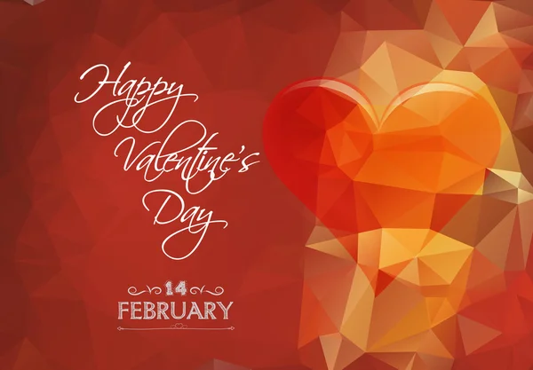 Happy Valentine's Day! Typographical background — Stock Vector