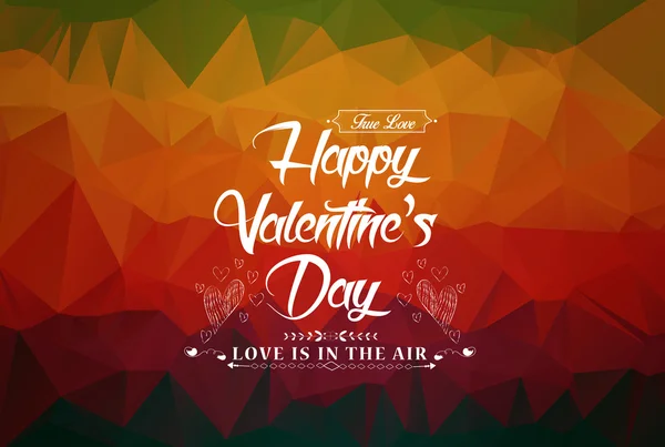 Happy Valentine's Day! Typografische achtergrond — Stockvector