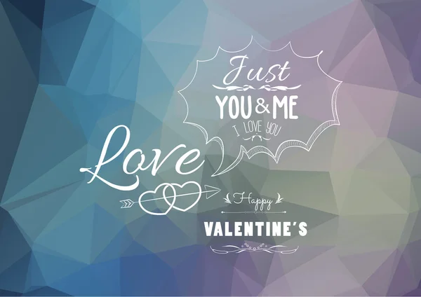 Happy Valentine's Day! Typographical background — Stock Vector