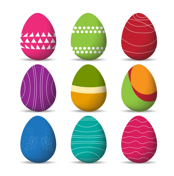 Easter eggs and happy Easter — Stock Vector