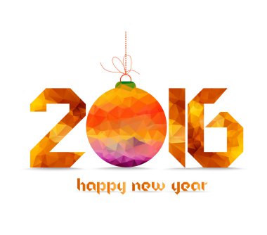 Mutlu yıllar 2016 tebrik kartı