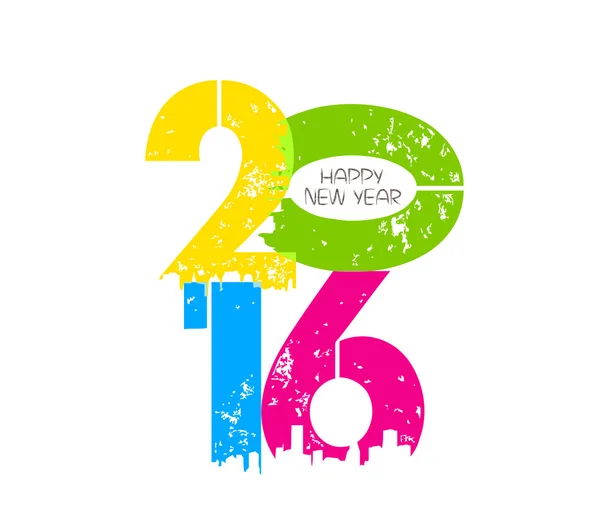 Nouvelle année heureuse créative salutation design — Image vectorielle