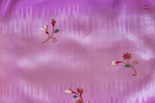 Thai silk fabric background. — ストック写真