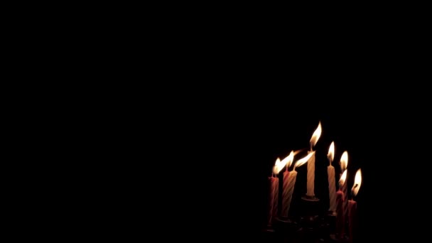 Celebración de la fiesta judía de Hanukkah — Vídeo de stock